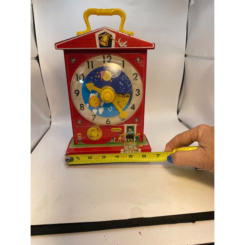 Fisher Price Musical Tick Tock Teaching Clock Music Japan Movement-Works 1962-68